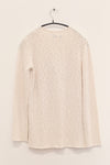 SWAYING/KNIT lace-up long-sleeved cardigan SW24SS1T74 white PS77